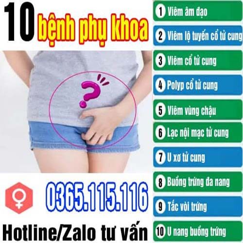 10 bệnh phụ khoa thường gặp, nguy hiểm và dấu hiệu nhận biết