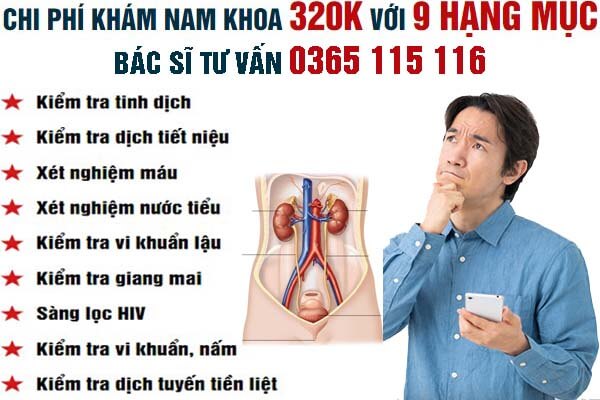 Chi phí khám nam khoa ở Hà Nội hết bao nhiêu tiền? Bảng giá